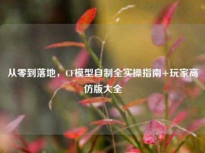 从零到落地，CF模型自制全实操指南+玩家高仿版大全
