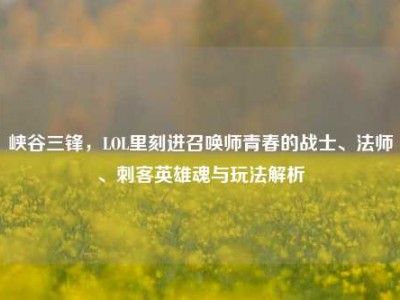 峡谷三锋，LOL里刻进召唤师青春的战士、法师、刺客英雄魂与玩法解析
