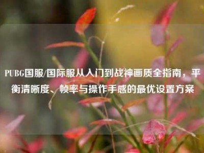 PUBG国服/国际服从入门到战神画质全指南，平衡清晰度、帧率与操作手感的最优设置方案