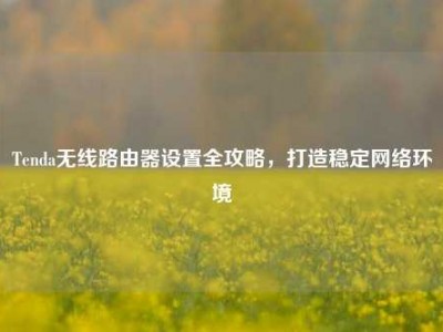 Tenda无线路由器设置全攻略，打造稳定网络环境