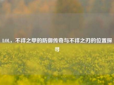 LOL，不祥之甲的防御传奇与不祥之刃的位置探寻
