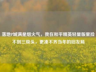 落地P城满是烟火气，我在和平精英轻量版里捡不到三级头，更凑不齐当年的旧友局