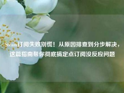 Steam订阅失败别慌！从原因排查到分步解决，这篇指南帮你彻底搞定点订阅没反应问题