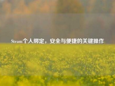 Steam个人绑定，安全与便捷的关键操作