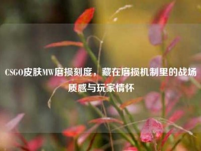CSGO皮肤MW磨损刻度，藏在磨损机制里的战场质感与玩家情怀