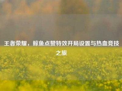 王者荣耀，鲸鱼点赞特效开局设置与热血竞技之旅