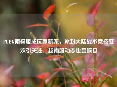 PUBG南极服成玩家新宠，冰封大陆战术竞技狂欢引关注，越南服动态也受瞩目