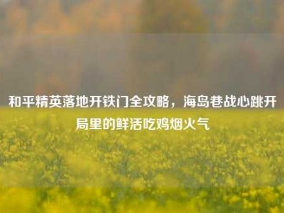 和平精英落地开铁门全攻略，海岛巷战心跳开局里的鲜活吃鸡烟火气