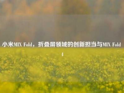 小米MIX Fold，折叠屏领域的创新担当与MIX Fold 4