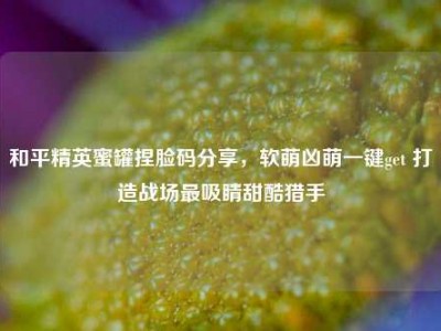 和平精英蜜罐捏脸码分享，软萌凶萌一键get 打造战场最吸睛甜酷猎手