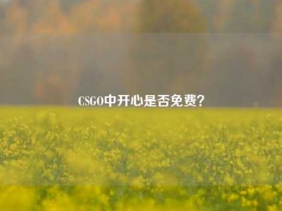 CSGO中开心是否免费？