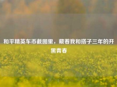 和平精英车币截图里，藏着我和搭子三年的开黑青春