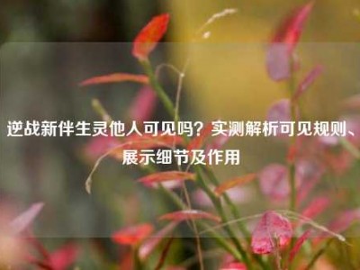 逆战新伴生灵他人可见吗？实测解析可见规则、展示细节及作用