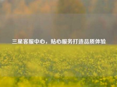 三星客服中心，贴心服务打造品质体验