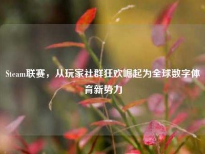 Steam联赛，从玩家社群狂欢崛起为全球数字体育新势力