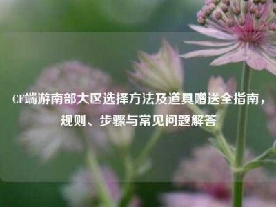 CF端游南部大区选择方法及道具赠送全指南，规则、步骤与常见问题解答