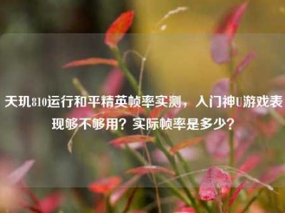 天玑810运行和平精英帧率实测，入门神U游戏表现够不够用？实际帧率是多少？