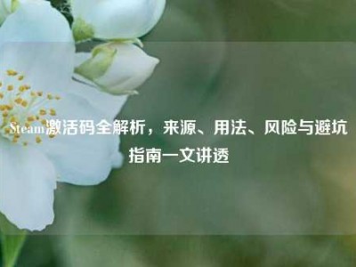 Steam激活码全解析，来源、用法、风险与避坑指南一文讲透