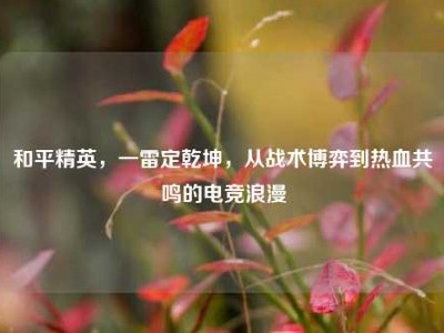 和平精英，一雷定乾坤，从战术博弈到热血共鸣的电竞浪漫