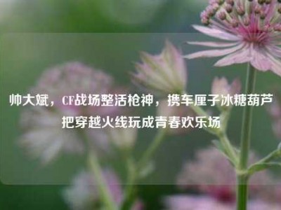 帅大斌，CF战场整活枪神，携车厘子冰糖葫芦把穿越火线玩成青春欢乐场