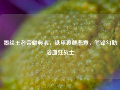 墨绘王者荣耀典韦，铁甲裹藏悲意，笔锋勾勒浴血狂战士