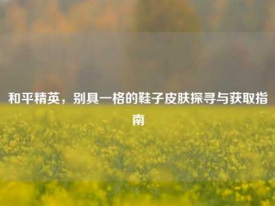 和平精英，别具一格的鞋子皮肤探寻与获取指南
