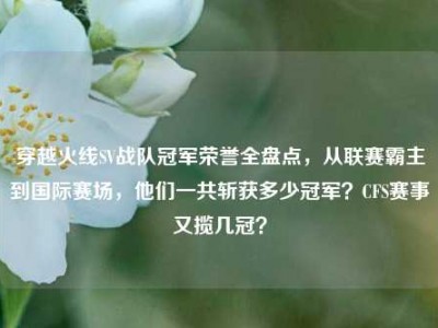穿越火线SV战队冠军荣誉全盘点，从联赛霸主到国际赛场，他们一共斩获多少冠军？CFS赛事又揽几冠？