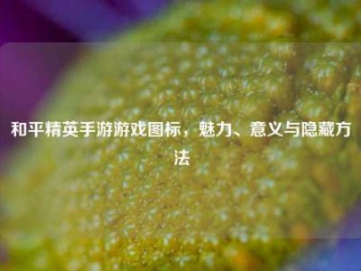 和平精英手游游戏图标，魅力、意义与隐藏方法
