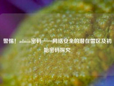 警惕！admin密码——网络安全的潜在雷区及初始密码探究