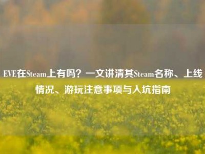 EVE在Steam上有吗？一文讲清其Steam名称、上线情况、游玩注意事项与入坑指南