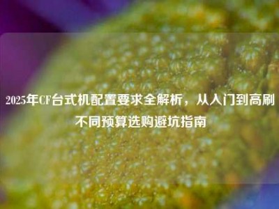 2025年CF台式机配置要求全解析，从入门到高刷不同预算选购避坑指南