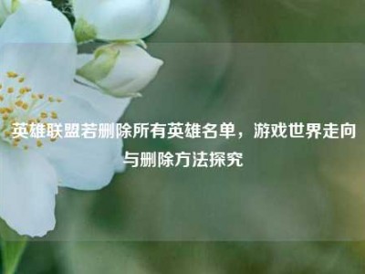英雄联盟若删除所有英雄名单，游戏世界走向与删除方法探究