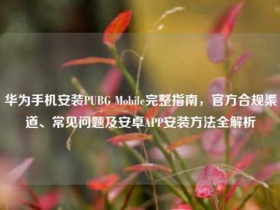华为手机安装PUBG Mobile完整指南，官方合规渠道、常见问题及安卓APP安装方法全解析