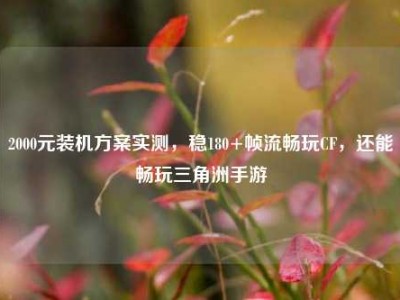 2000元装机方案实测，稳180+帧流畅玩CF，还能畅玩三角洲手游