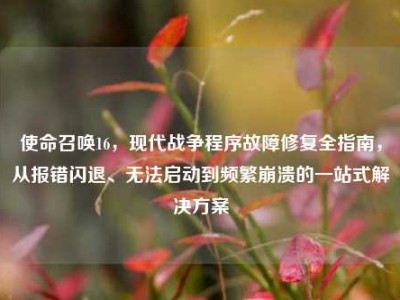 使命召唤16，现代战争程序故障修复全指南，从报错闪退、无法启动到频繁崩溃的一站式解决方案