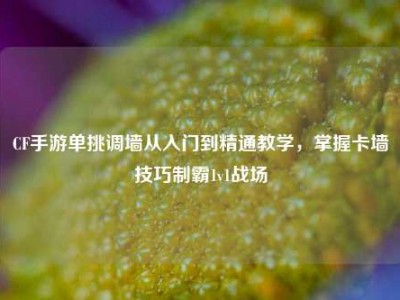 CF手游单挑调墙从入门到精通教学，掌握卡墙技巧制霸1v1战场