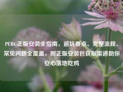 PUBG正版安装全指南，避坑要点、完整流程、常见问题全覆盖，附正版安装包获取渠道助你安心落地吃鸡