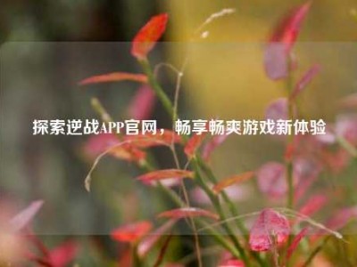 探索逆战APP官网，畅享畅爽游戏新体验