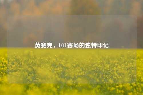 英赛克，LOL赛场的独特印记