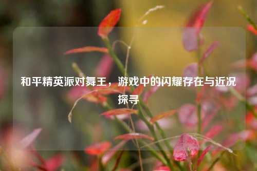 和平精英派对舞王,游戏中的闪耀存在与近况探寻