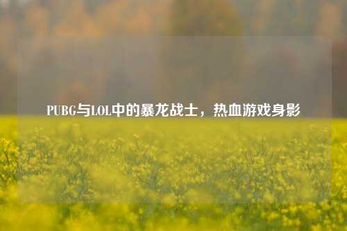 PUBG与LOL中的暴龙战士，热血游戏身影