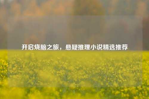 开启烧脑之旅,悬疑推理小说精选推荐