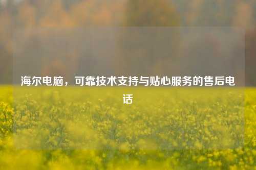 海尔电脑,可靠技术支持与贴心服务的售后电话
