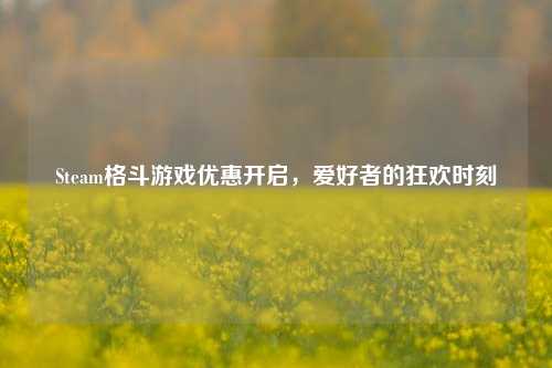 Steam格斗游戏优惠开启,爱好者的狂欢时刻