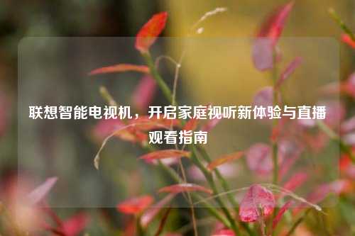 联想智能电视机，开启家庭视听新体验与直播观看指南