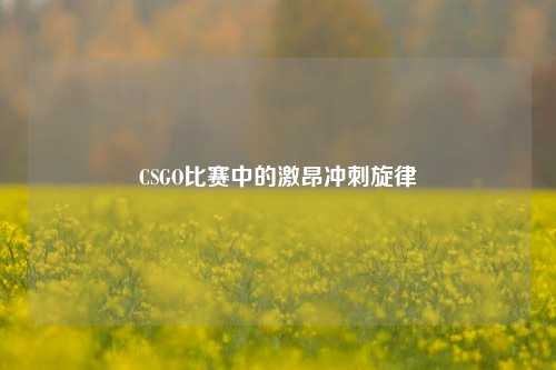 CSGO比赛中的激昂冲刺旋律