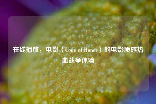 在线播放，电影〈Code of Honor〉的电影质感热血战争体验