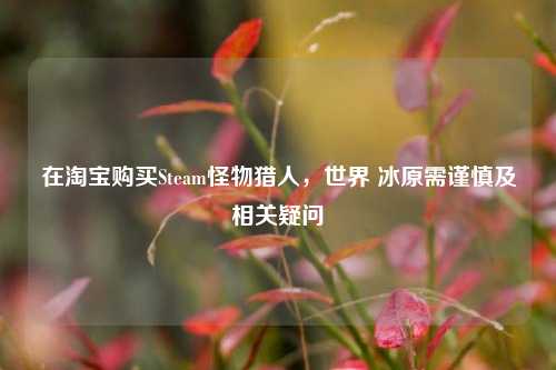 在淘宝购买Steam怪物猎人,世界 冰原需谨慎及相关疑问