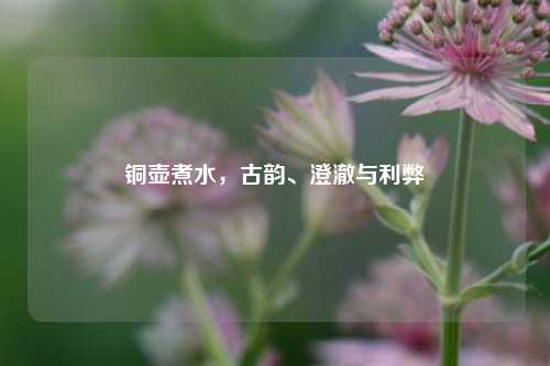 铜壶煮水，古韵、澄澈与利弊
