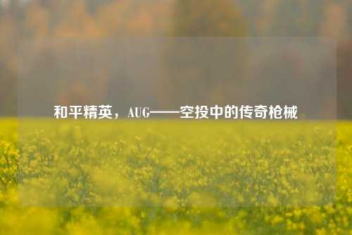和平精英，AUG——空投中的传奇枪械